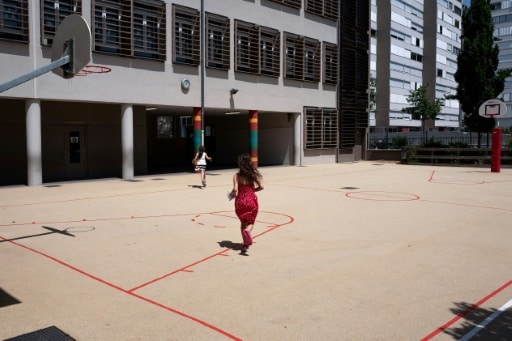 La cour de l'école Edouard Herriot à Villeurbane, le 27 juin 2019 © AFP ROMAIN LAFABREGUE