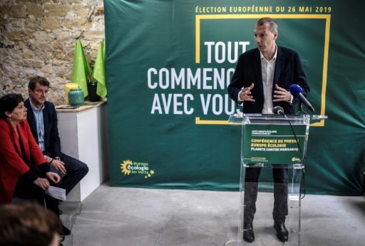 Le secrétaire national d'Europe Ecologie Les Verts David Cormand s'exprime lors d'une conférence de presse, le 17 mai 2019 à Paris © AFP/Archives STEPHANE DE SAKUTIN