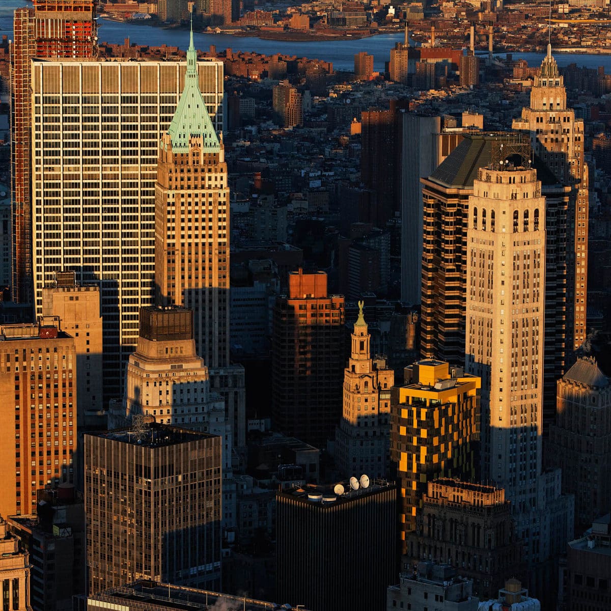Financial District, Manhattan, New York, United States (40°42'16.36" N, 74° 0'45.37" W).