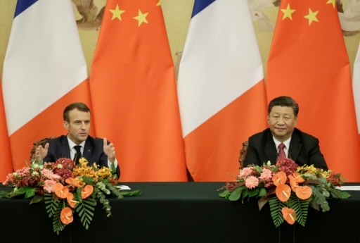 macron et Xi Jinping