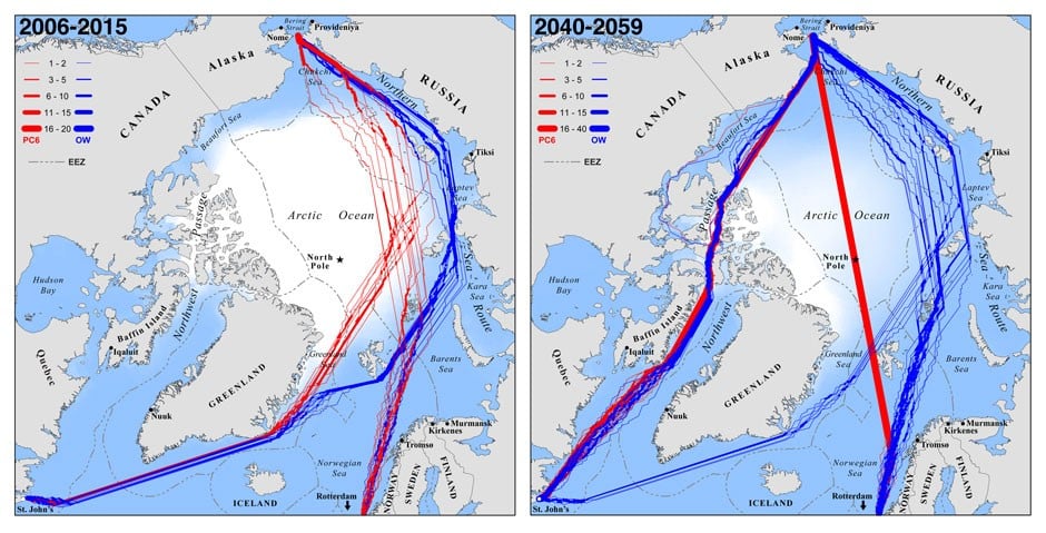 routes maritimes arctique
