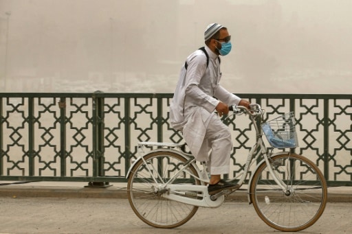 Bagdad tempête de sable aeroport pollution