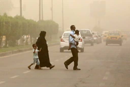 tempête sable Irak Bagdad santé poumons