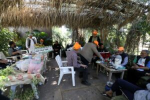 Des membres de l'association "Les amis de l'arbre" à Tajoura, 