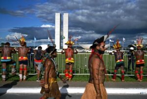 Rassemblement annuel de membres des communautés indigènes du Brésil