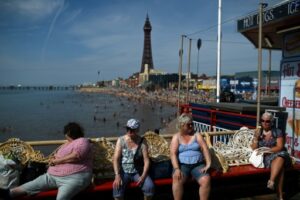 Sur la jetée à Blackpool