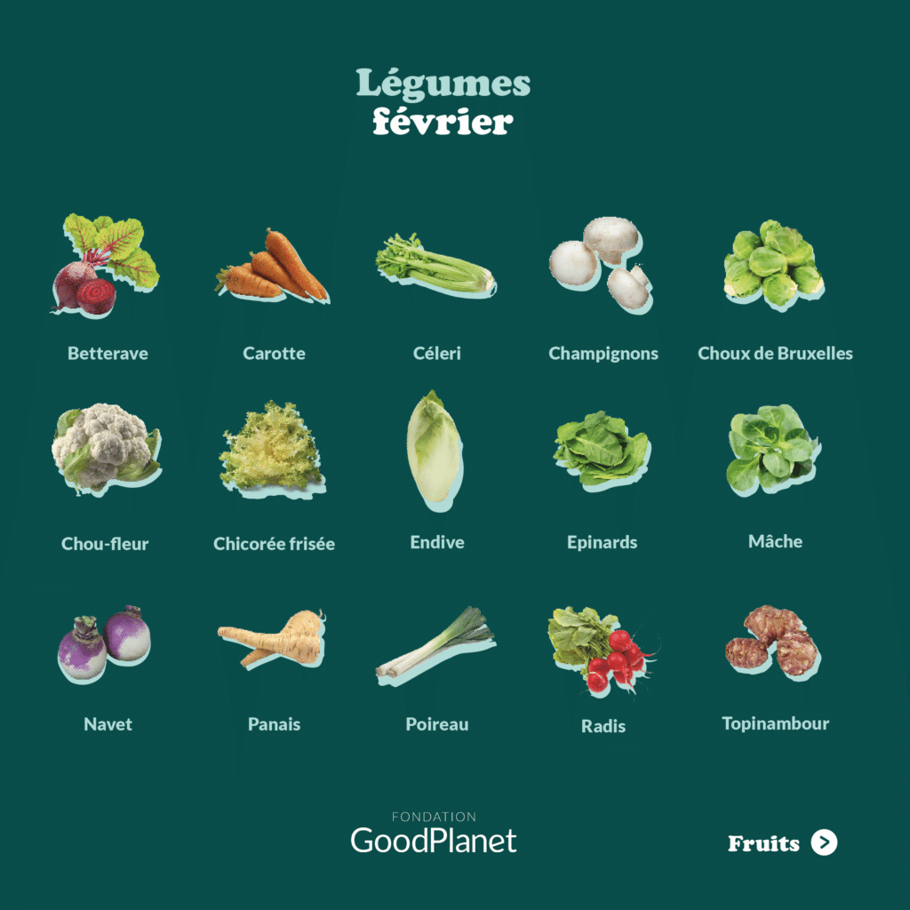 calendrier légumes de saison france février 2024