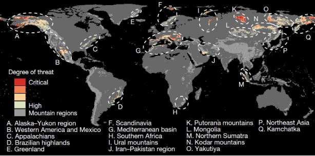 montagne réchauffement 