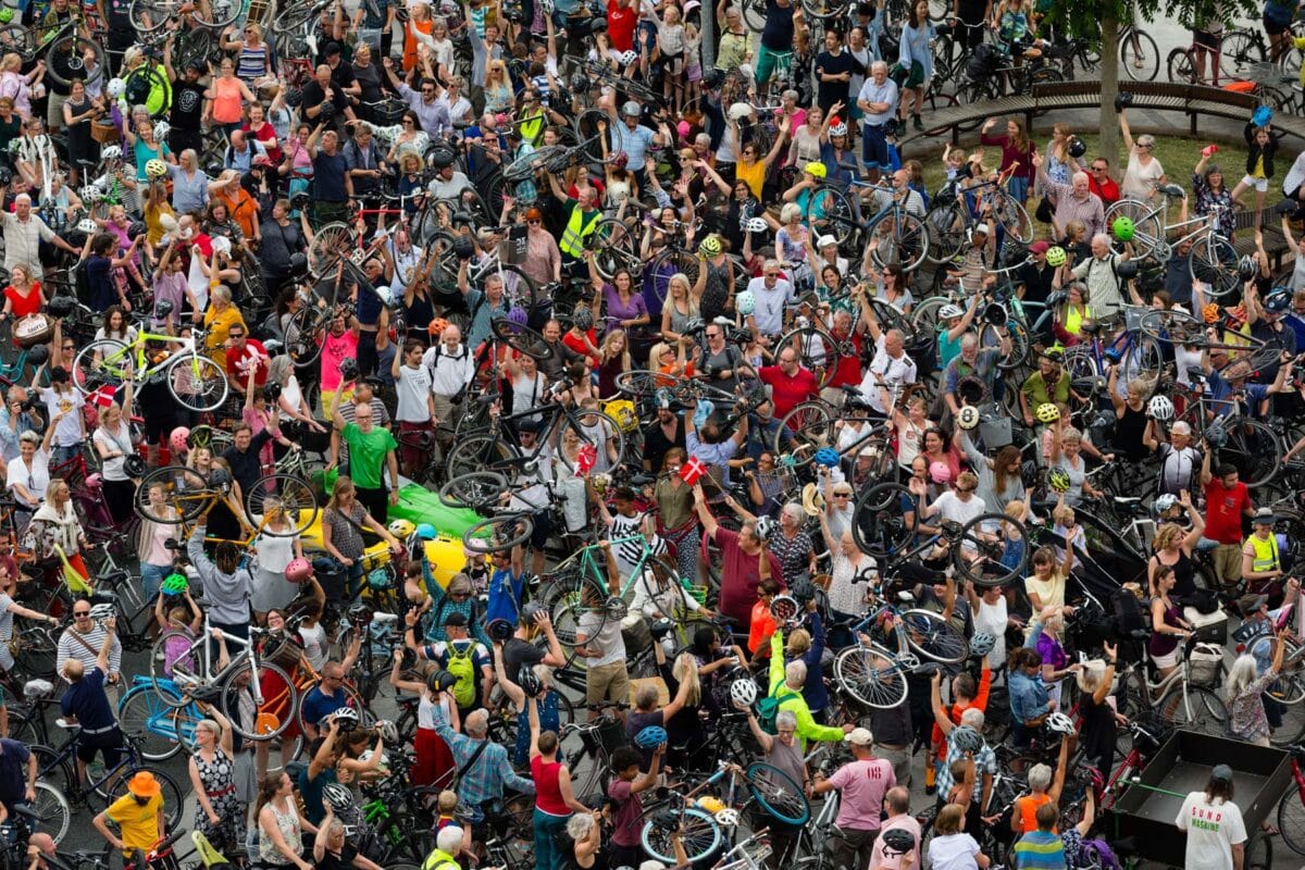 Copenhague flashmob vélos