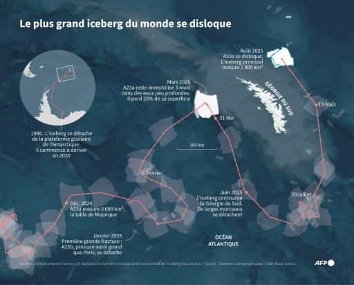iceberg géant cartographie
